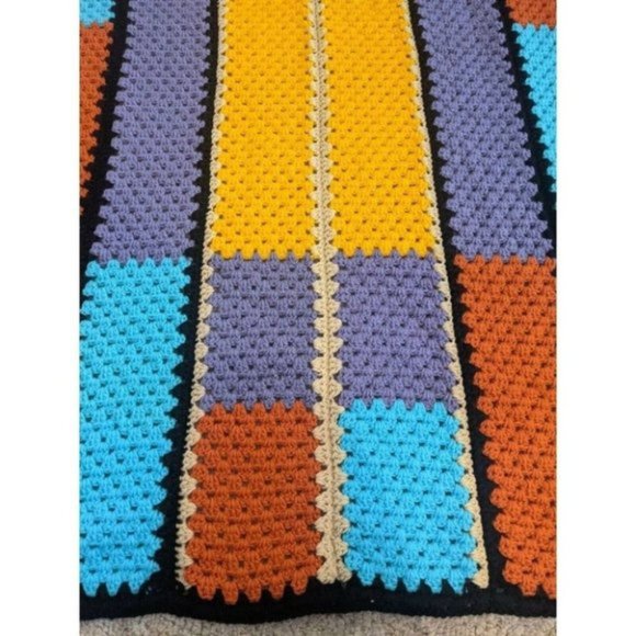Crochet Blanket Colorful Handmade - Picture 2 of 4